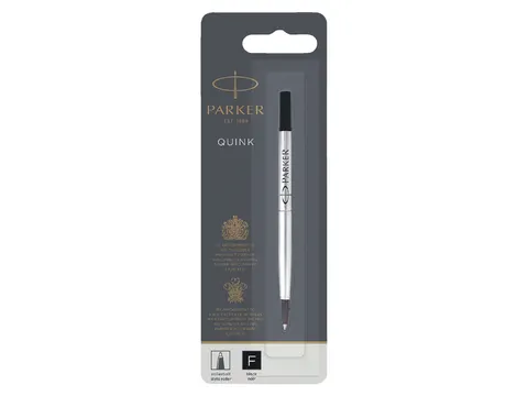 Rollerpenvulling Parker Quink fijn zwart blister à 1 stuk