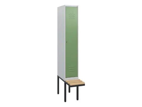locker met bank,HxBxD 1950x300x815mm,1vak,vak B 300mm,cil.-slot