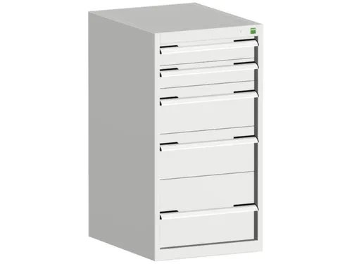 ladekast HxBxD 1000x525x650mm 5laden romp RAL7035 front RAL7035