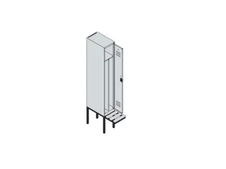 locker voor scheiding van kleding,HxBxD 2120x300x815mm,1vak - 3