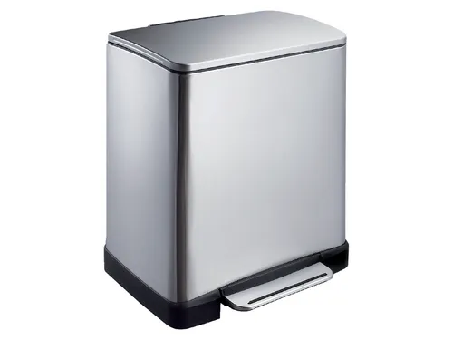 Afvalbak Pedaalemmer Rechthoekig 20 Liter Mat Rvs