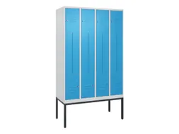 Z-garderobekast,HxBxD 2120x1200x500mm,vak B 150/300mm,cil.-slot