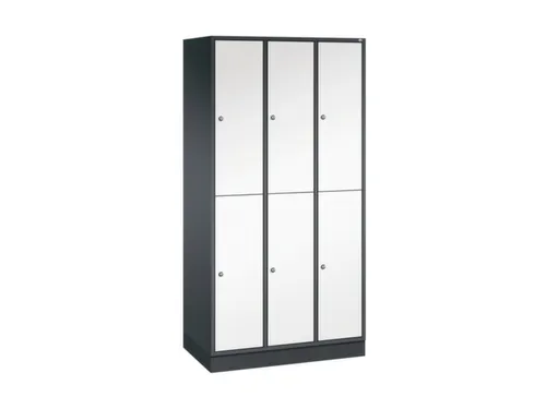 Dubbeldekse garderobekast,HxBxD 1950x920x500mm,3x2vak.,vak B 260mm