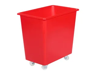 Verrijdbare Rechthoekige Bak 135 Liter Hxbxd 670X660X432Mm Pe Rood - 1