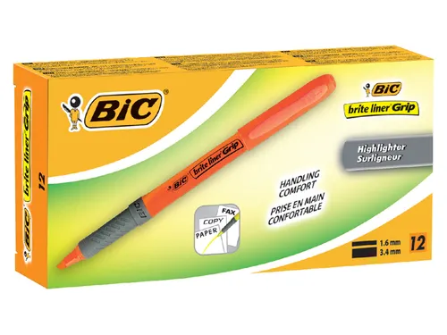 Markeerstift Bic Highlighter Grip Oranje