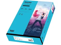 Inapa Tecno colors Gekleurd papier A4 Blauw 80 gram 500vel