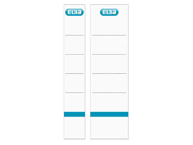 Rug-insteekkaart Elba Rado breed 44x159mm wit 10 stuks