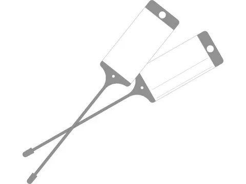 Goederenlabel PP lichtgrijs blanco gelijnd