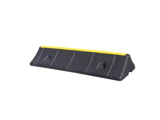 parkeerstop,B 1000mm,recyclebaar rubber,zwart/geel,1kabelkanaal - 1