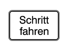 aanwijzingsbord,Stapvoets rijden,aluminium gemerkt,gemoffeld,wit