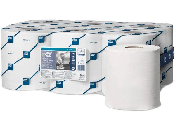 Tork 473242 Poetspapier M4 1-Laags Centerfeed Smartcore Wit