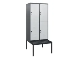 Dubbeldekse dekenkist,HxBxD 1950x800x815mm,2x2vak.,vak B 400mm