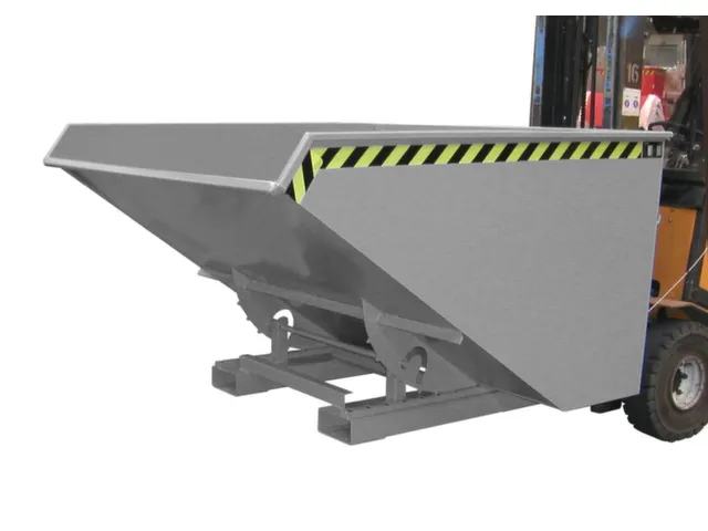 Kiepbak 1103x1070x1720mm 1.2m³ Afrolmechaniek Gelakt Ral7005