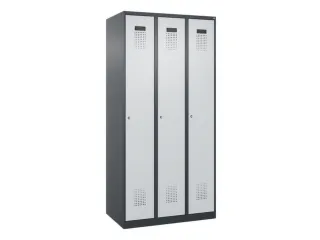locker,HxBxD 1850x900x500mm,3vak,vak B 300mm,cil.-slot,staand op vloer - 3