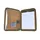 Schrijfmap DESQ A4 met rits leder bruin