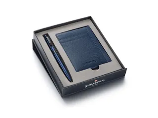 Balpen giftset Sheaffer Reminder 9018 Matte bleu polished black PVD me - 1