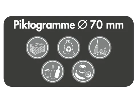 stickerset,v. afvalverzamelstation,6xsymbool,papier,PMD,restafval,glas