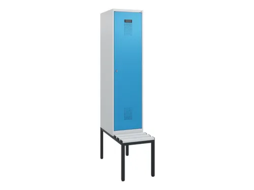 locker met bank,HxBxD 1950x400x815mm,1vak,vak B 400mm,cilinderslot