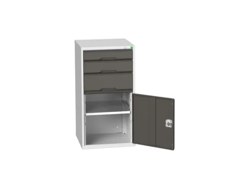 ladekast HxBxD 1000x525x550mm 3laden romp RAL7035 front RAL7016