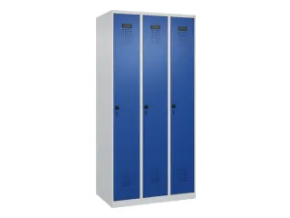 locker,HxBxD 1850x900x500mm,3vak,vak B 300mm,draaigrendel - 3