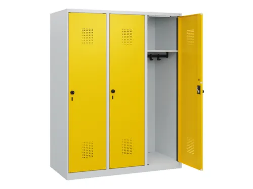 schoollocker,HxBxD 1530x1200x500mm,3vak,vak B 400mm,draaigrendel