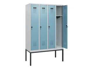 schoollocker,HxBxD 1950x1200x500mm,4vak,vak B 300mm,draaigrendel - 1