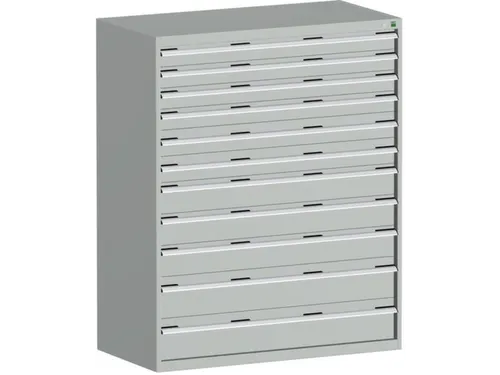 ladekast HxBxD 1600x1300x650mm 11laden RAL7035 front RAL7035