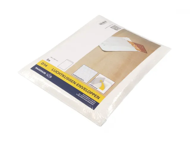Luchtkussenenvelop Raadhuis 180x265mm D14 wit plakstrip krimp a 5 stuk