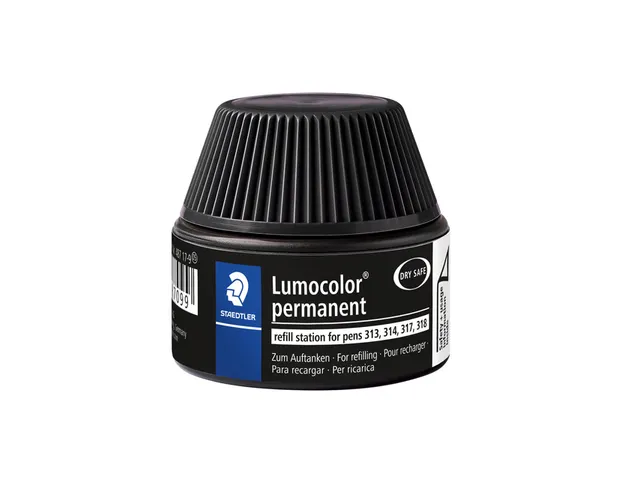 Viltstiftvulling Staedtler Lumocolor permanent 15ml zwart