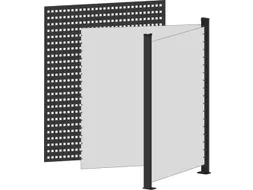 balie-set,hoekmodule,HxBxD 1007x780x636mm,front zwart/lichtgrijs