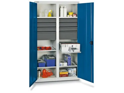 Materiaalkast Hxbxd 1800x1000x500mm 6legborden Uitschuifbaar 8laden