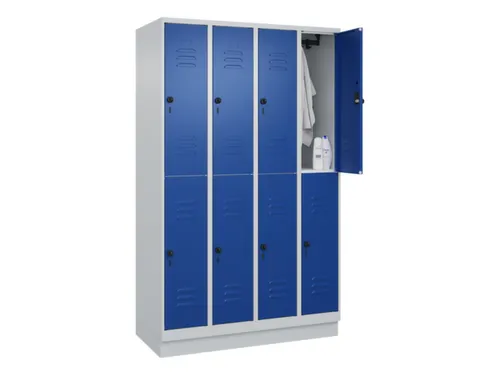 dubbeldekse locker,HxBxD 1950x1200x500mm,4x2vak.,vak B 300mm