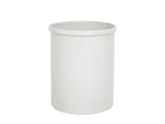 Papierbak Rond 15 Liter gebroken wit Metaal