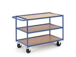 tafelwagen,draagverm. 250kg,3etage(s),laadvl. LxB 790x490mm,houtetage