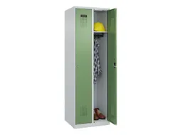 locker,HxBxD 1850x600x500mm,2vak,vak B 300mm,cil.-slot,staand op vloer