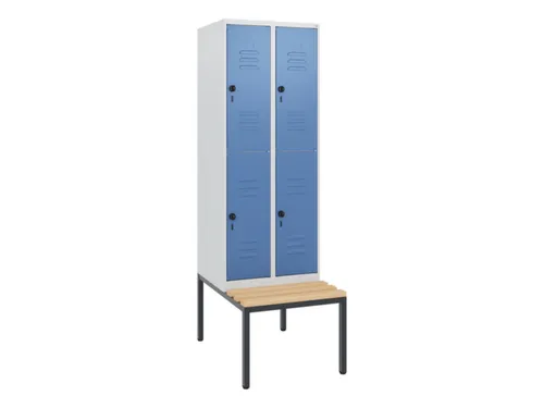 Dubbeldekse dekenkist,HxBxD 1950x600x815mm,2x2vak.,vak B 300mm