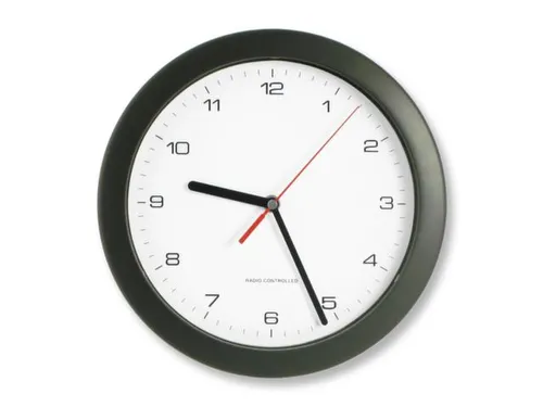 Radiowandklok Ø 25 cm Met Cijferaanduiding