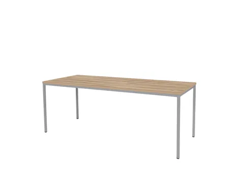 Domino Basic Tafel Vaste Hoogte 200x80 honey castello alu 4-poots