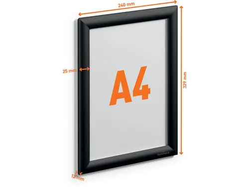 Durable Kliklijst aluminium A4 Zwart