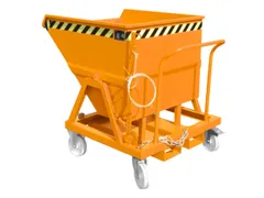 Kiepbak Staalplaat 1115x1010x1220mm Inh. 0.40m³ 1000kg Oranje