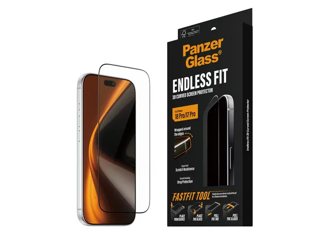PanzerGlass Endless Fit 3D Curve Screen Protector iPhone 18 Pro | 1