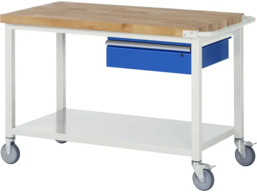 Werkbank 880x1250x700mm Beukenhouten Werkblad 1lade Legbord