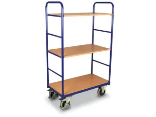 Etagewagen 250kg 1000x600mm H 1530mm 3 Etages Hout Ral5010 - 2