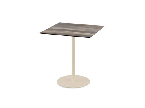 bistrotafel,HxBxD 730x700x700mm,rechthoekig,schotelvoet zandkleuren