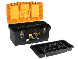 Gereedschapskoffer PP met inlegbak 486x267x242mm 31,4L Zwart/Geel - 3