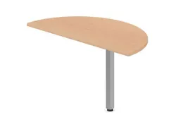 aanbouwtafel,i.h.v.,HxBxD 720-840x1200x600mm,halfrond,NE-esdoorn