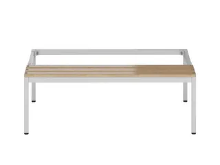zitbank,v. garderobekast/lockersysteem,HxBxD 420x1185x800mm,hardhout - 2
