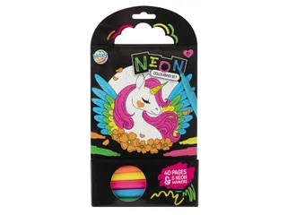 Colouring Book 15x15 cm 40 vel 5 neon markers - 2
