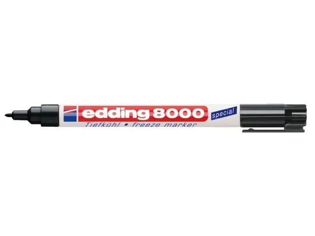 Marqueur Pour Surgelés Edding 8000 Pointe Ogive 1mm Noir