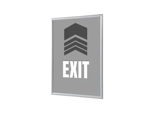 Kliklijst A1 complete set met print "EXIT" Grijs